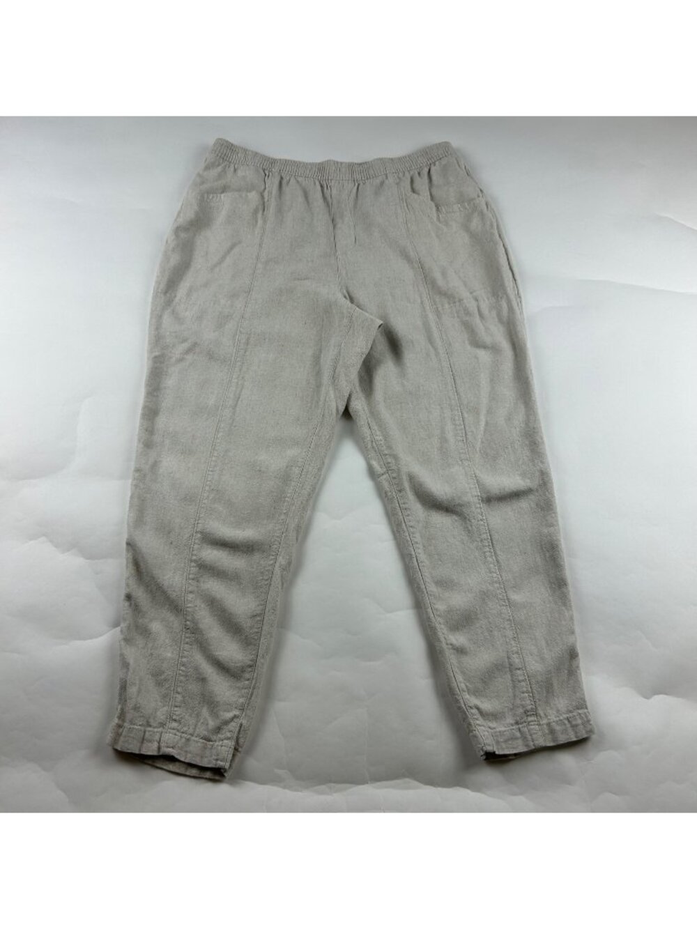 Old Navy Flax Linen Blend High Rise Slim Leg Ankle Pant L